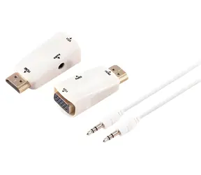 SCONN adaptér HDMI na VGA + jack 3,5 mm / Adaptér