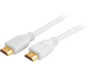 SCONN kabel HDMI A-A bílá / Kabel HDMI / pozlacené konektory / Ultra HD / 3D / HEAC / 5 m