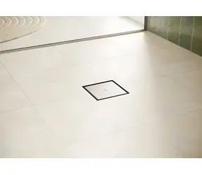 Hansgrohe RainDrain Point kartáčovaná nerezová ocel / Podlahová vpust / 10x10 cm / DN40 / odtok 41 l/min