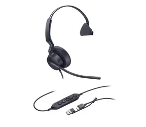 Yealink UH46 Mono (MS Teams) černá / Mono náhlavní souprava / mikrofon / USB-C & USB-A / kabel 2,15 m
