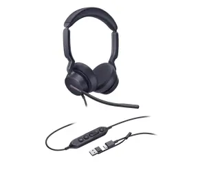 Yealink UH46 Dual UC černá / Stereo náhlavní souprava / mikrofon / USB-C & USB-A / kabel 2,15 m