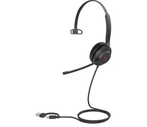 Yealink UH37 Mono UC černá / Mono náhlavní souprava / mikrofon / USB-C & USB-A / kabel 1,2 m