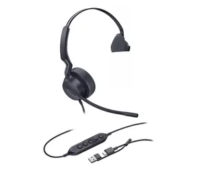Yealink UH42 Mono UC černá / Mono náhlavní souprava / mikrofon / USB-C & USB-A / kabel 2,15 m