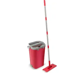 Lamart LT8067 červený / Úklidový set / 11 l / Tyč 125,5 cm / Plast