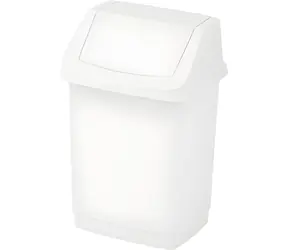 Curver Click-It bílá / Odpadkový koš / Výklopné víko / 50 l