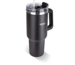 Lamart Huge LT4091 černá / Termohrnek / 0,9 l / O 9 cm / nerez, plast
