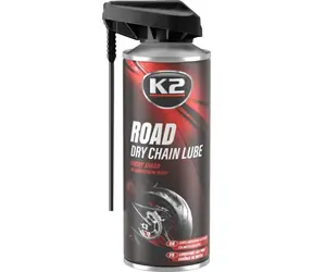 K2 Road Dry Chain Lube 400 ml / Mazivo na řetěz / Motocyklové / Suché / Ochrana proti korozi