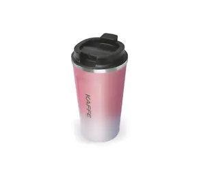 Lamart Kaffe Termohrnek 500 ml růžová / O 6,8–9 cm, výška 17 cm / nerez, plast, silikon