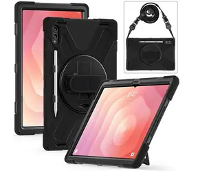 eSTUFF CHICAGO pouzdro pro Samsung Galaxy Tab S10 FE+ černá / Pouzdro na tablet / polykarbonát, silikon
