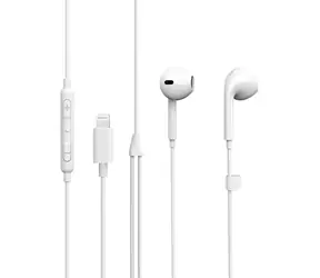 eSTUFF In-ear sluchátka pro Apple zařízení bílá / Sluchátka do uší / drátová / Lightning / 1,2 m kabel / 32 ohm
