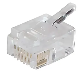 SCONN Modulární konektor RJ-45 pozlacený pro kulatý kabel, krátký / Konektor RJ-45 / 8P8C