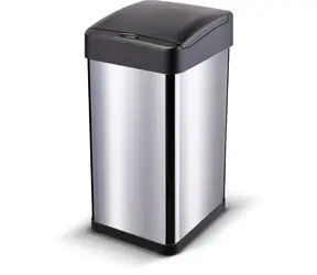 Lamart LT8106 / Bezdotykový odpadkový koš / 40 l / senzor pohybu / USB napájení / nerez, plast