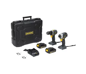 GRUNDER CD-B0A18+CW-B1218E / Sada aku nářadí / 18V / Brushless / 2x 2Ah