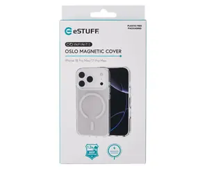 eSTUFF INFINITE OSLO průhledná / Ochranný kryt / Apple iPhone 18/17 Pro Max / MagSafe / GRS recyklovaný materiál