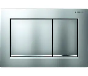 Geberit Omega20 matný chrom/lesklý chrom / Ovládací tlačítko splachování / Easy-to-clean / 212 × 142 mm