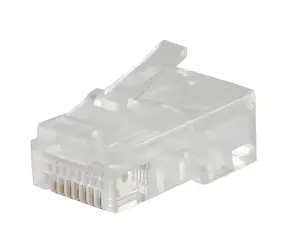 SCONN Modulární konektor RJ-45 pozlacený pro kulatý kabel / Konektor RJ-45 / 8P8C