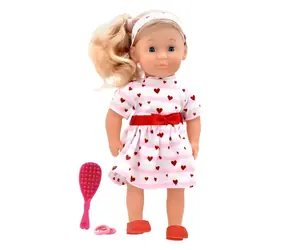 DOLLS WORLD Panenka Charlotte růžová / 36 cm / od 3 let / 3× baterie AG13 (součástí balení)