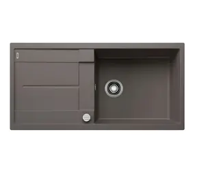Blanco Metra XL 6 S šedá vulkán / Silgranitový dřez / 100x50 cm / s ovládáním odtoku / horní montáž