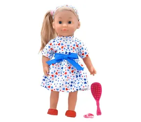 DOLLS WORLD Panenka Charlotte bílá / 36 cm / od 3 let / 3× baterie AG13 (součástí balení)