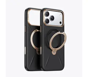 Torras Ostand Q3 VegSkin černá / Ochranný kryt / Apple iPhone 18 Pro Max / MagSafe / stojánek 360°