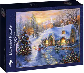 BLUEBIRD Puzzle Vánoční chaloupka / 1000 dílků / 69 x 47,8 cm