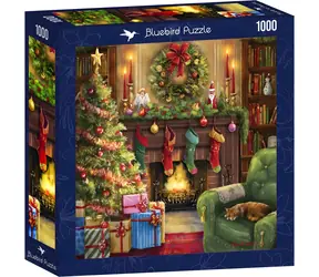 BLUEBIRD Čtvercové puzzle Příjemný vánoční večer / 1000 dílků / 63,5 × 63,5 cm