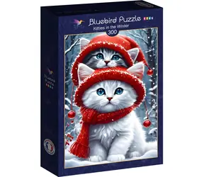 BLUEBIRD Puzzle Kočičky v zimě / 300 dílků