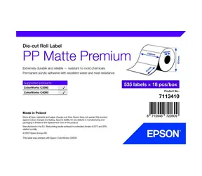 Epson PP Matte Label Premium 102x51 mm / Etikety / Die-cut role / 535 ks / voděodolné