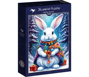 BLUEBIRD Puzzle Zimní králíček / 500 dílků / 34,2 x 47,8 cm