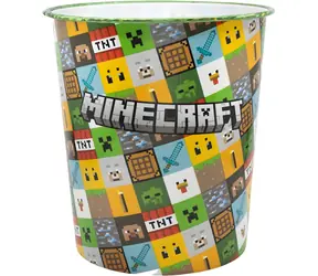 STOR Odpadkový koš Minecraft / Odpadkový koš / Plast / 22,5 × 21 × 21 cm