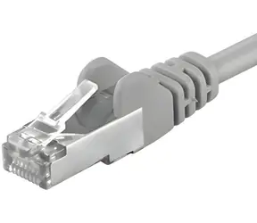 PremiumCord SFTP CAT6A 15m šedá / Patch kabel / RJ45-RJ45 / LSOH / AWG 26/7