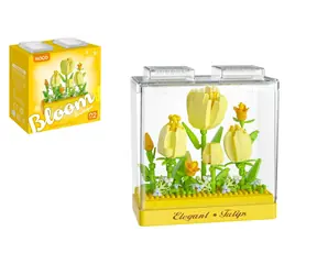 KOCO Stavebnice mini Tulipány / 295 dílků / Plast / Od 6 let