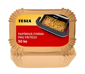 TESLA AirCook QB2075 / Papírové formy pro horkovzdušnou fritézu / 32 x 22 cm / 50 ks