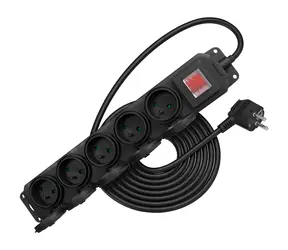 Retlux RPC 208 / Prodlužovací přívod / 5 zásuvek / IP44 / 3×1,5 mm2 / 3 m