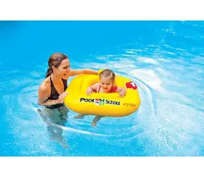 INTEX Nafukovací kruh Baby žlutá / 79x79 cm / nosnost 15 kg / 1-2 roky