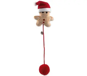 MAGIC CAT Hračka Winter Tale perníček s bambulkou a rolničkou / Bambulka a rolnička / Vánoční motiv / 26 cm