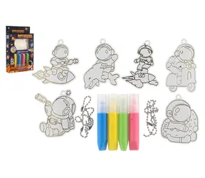 TEDDIES Vymaluj si svůj přívěsek Vesmír / Kreativní sada / 13 x 21 cm / od 3 let