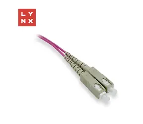Lynx SC-SC / Optický patch kabel / Duplex / 50/125 MM OM4 / 10 m / růžový