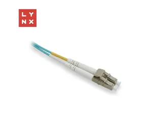 Lynx LC/LC tyrkysová / Optický patch kabel / Duplex / Multimode OM3 / 50/125 µm / 2 m