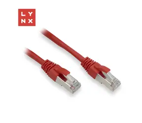 Lynx Patch kabel FTP Cat5e červený / Patch kabel / 0,1 m / CCA / 10 ks/bal