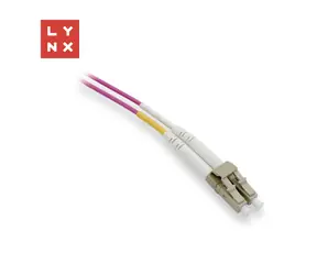 Lynx LC-LC růžový / Optický patch kabel / Duplex / 50/125 MM OM4 / 2 m