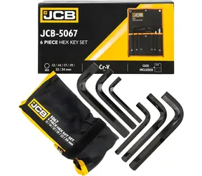 JCB Sada nástrčných hlavic 12-24 mm / Sada klíčů / 6 ks / v kufříku