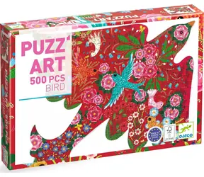 DJECO Obrysové puzzle Ptáček / 500 dílků / 56,6x47 cm