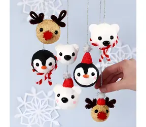 CREATIV COMPANY Kreativní sada Vánoční ozdoby zvířátka / od 4 let