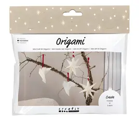 CREATIV COMPANY Kreativní sada Origami holubice a hvězdy / Vánoční dekorace / pauzovací papír