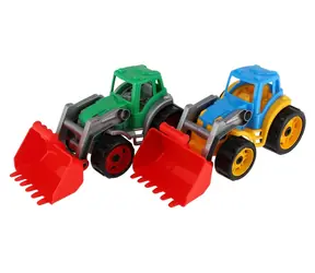 TEDDIES Traktor s nakladačem a bagrem / Traktor / Plast / Volný chod / 2 barvy / 12m+
