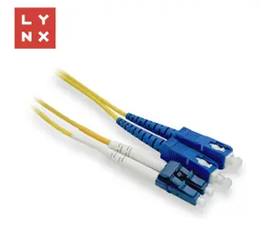 LYNX LC-SC OS2 5m / Optický patch kabel / Singlemode 9/125 µm / Duplexní / Žlutá