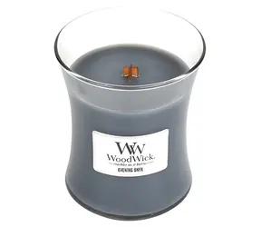WoodWick Evening Onyx Vonná svíčka s dřevěným knotem 275 g