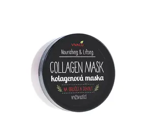 Vivaco Nourishing & Lifting Collagen Mask Kolagenová maska na obličej a dekolt 100 ml