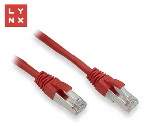 LYNX FTP patch kabel Cat5e červená / Patch kabel / 1 m / balení 10 ks